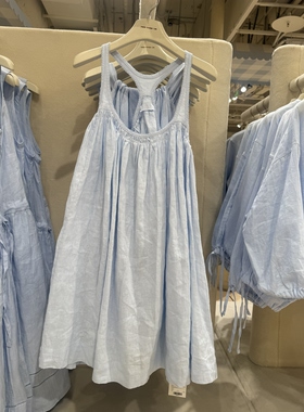 Twoi国内北京正品代购亚麻花边背心吊带裙不支持退换