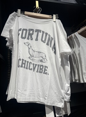 WM wmanagement国内正品代购斜肩短袖T恤不支持退换