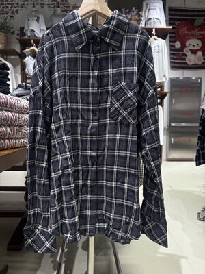 OM one moment国内北京正品代购长袖格子衬衫不支持退换