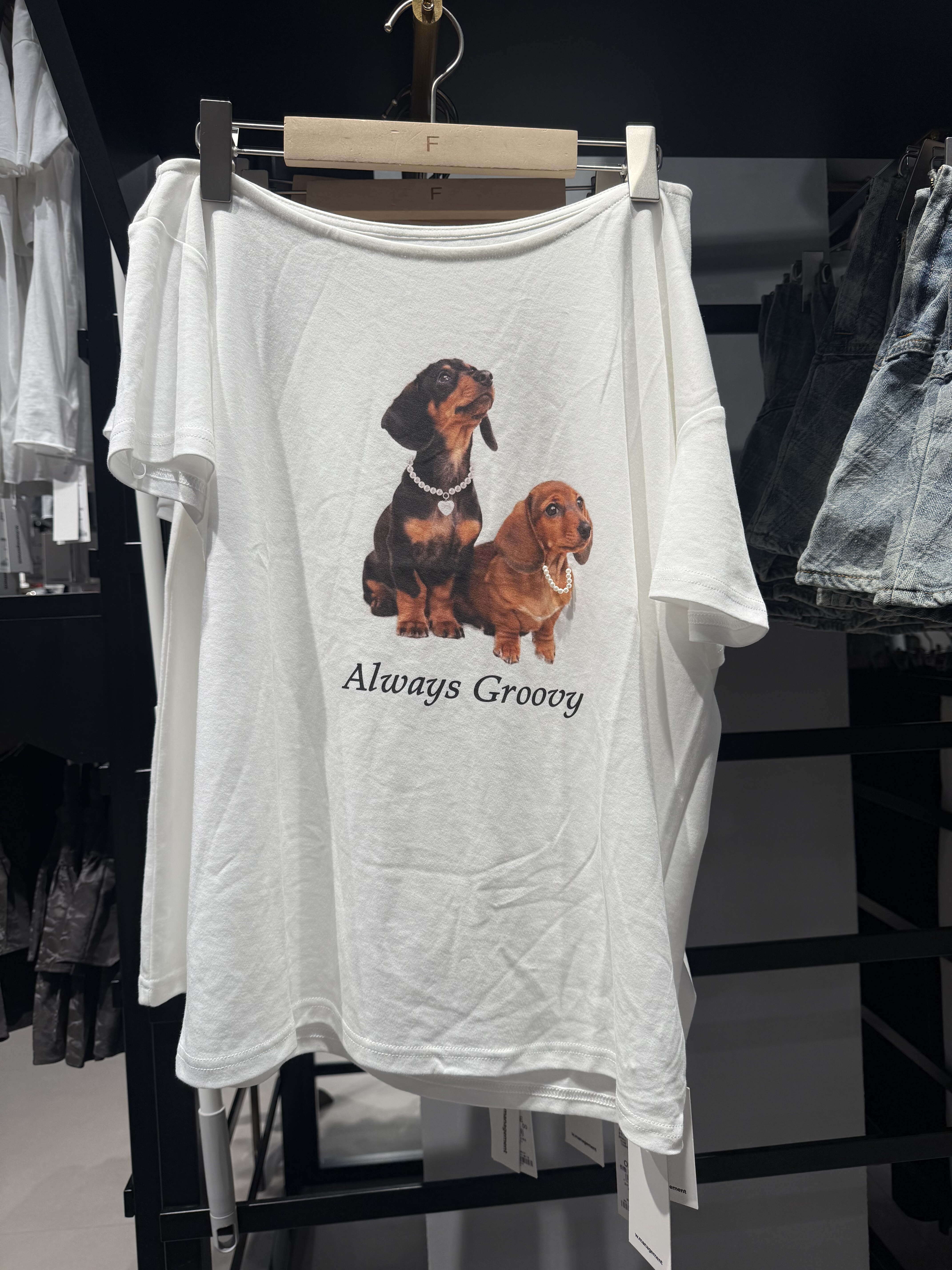 WM wmanagement国内正品代购斜肩短袖T恤不支持退换