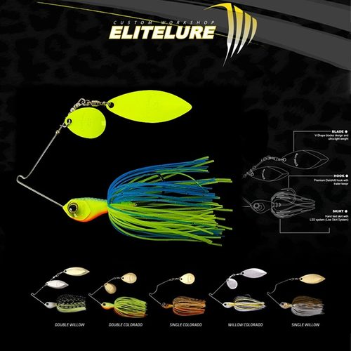 ELITELURE艾利特复合亮片路亚饵水面拖拉机硬饵鲈鱼胡须佬假饵5克