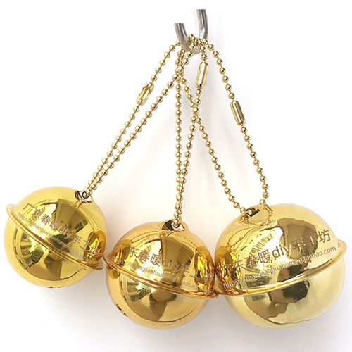 金色铃铛配珠链铁质圣诞节装饰品