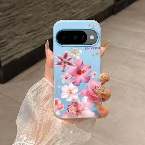 星星扶桑花适用于谷歌Pixel10proXL/10pro手机壳9proXL果冻壳Google Pixel8pro保护套7pro花朵7A/8A/10/10pro