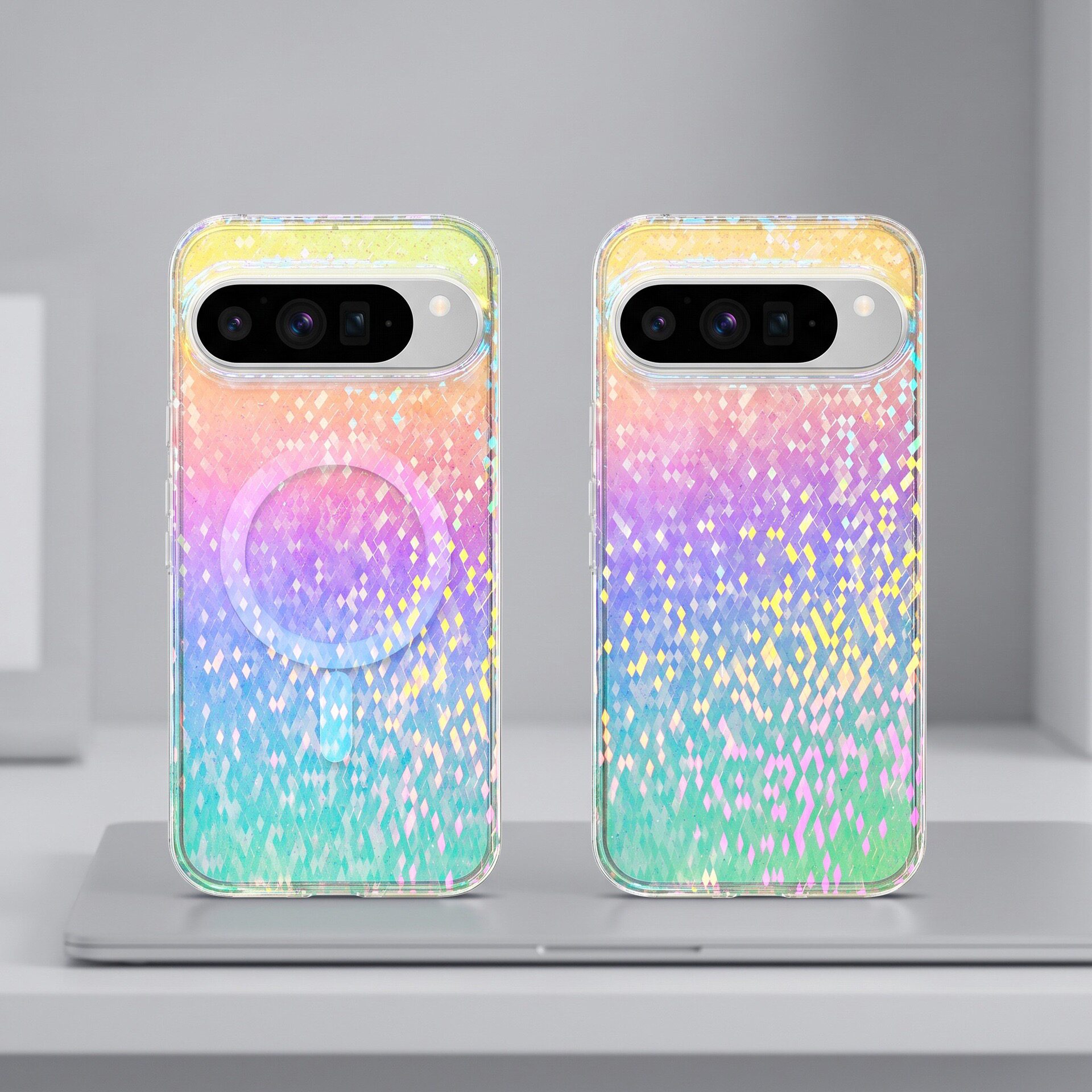 彩镀亮片适用于谷歌Pixel 11pro磁吸手机壳Google Pixel10proXL渐变奢华9A/10A保护套9pro防摔10proXL保护壳