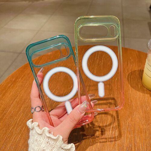 渐变双色适用于谷歌Pixel10proXL/10pro磁吸手机壳9proXL糖果色Google Pixel8pro硬壳7pro新款9A/8A/10/10pro