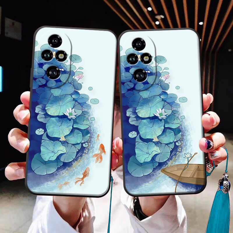 荷边鲤鱼适用于OPPO reno12/11/浮雕手机壳流苏find x7ultra精美r17真我realme gtneo3薄款q3软壳K11X国潮K12