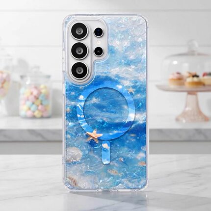 海洋彩镀适用三星S26ultra/S25ultra/S24ultra磁吸手机壳S26/S25/S24炫彩贝母纹S25FE/S24FE渐变色S26plus