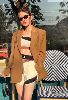 Twotwice宽松长袖通勤西装外套