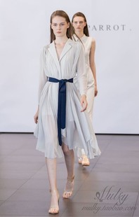 泰国代购 褶皱衬衫 设计师设计 2020春夏系列 连衣裙 theparrot