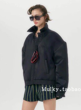 【泰国代购】设计师品牌 Cservice 缎面超大款Oversize夹克外套