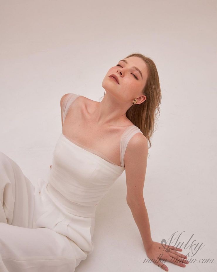 Larobe8网纱纯欲背心上衣