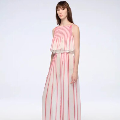 花朵放射性背心上衣裤子长裤