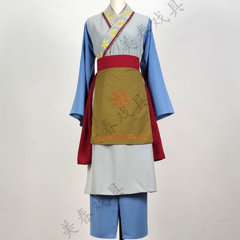 杨妈妈老旦古装绣花越剧戏服黄梅戏地方戏锡剧戏剧戏曲舞蹈演出服