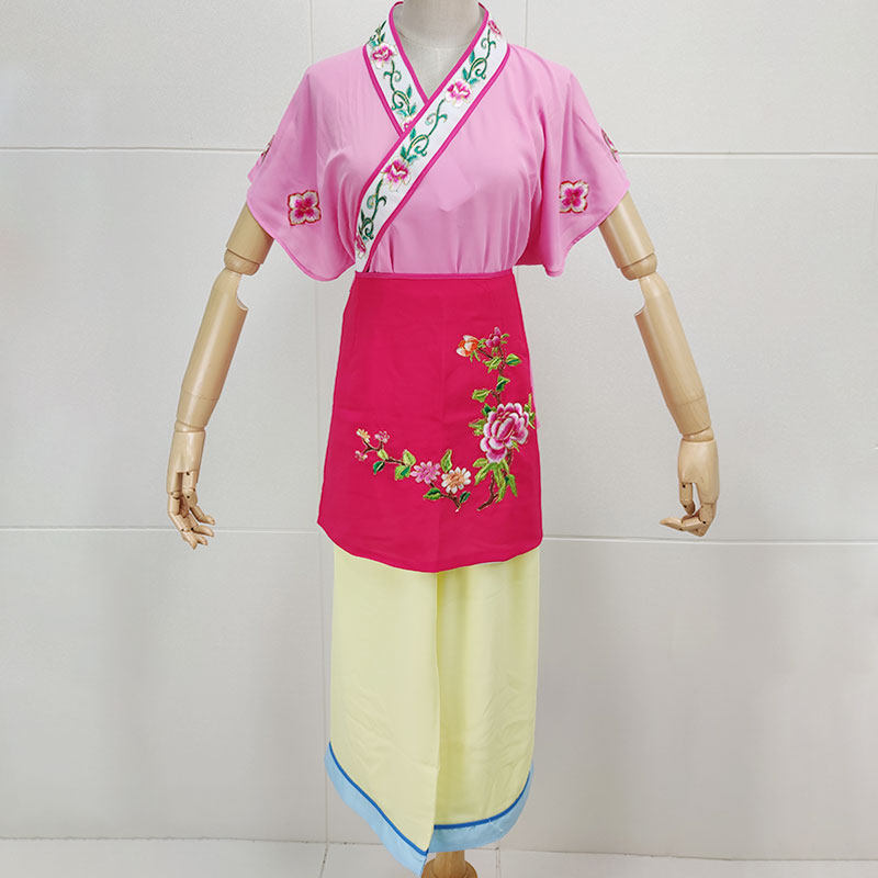 戏剧戏曲丫头戏服新款绣花肚兜款越剧黄梅戏琼剧歌仔戏演出服古装