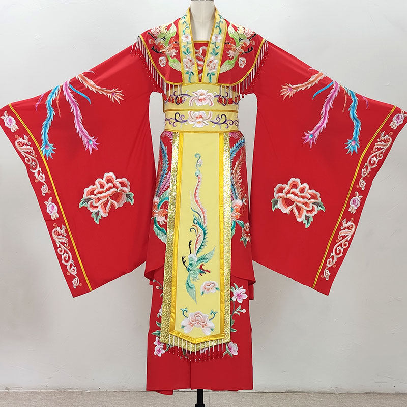 新款刁蛮公主大袖凤袍娘娘皇后连体越剧粤剧戏服黄梅戏戏剧戏曲服