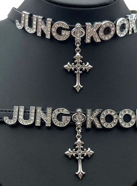 BTS田柾国JUNGKOOK项圈choker 爆款手琏亚文化辣妹颈链小众款气质