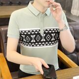 25035-特P35夏季休闲时尚T恤男短袖打底衫商务休闲修身翻领POLO衫，男装T恤，电商D310（原电商305）
