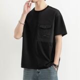 25169-特P40夏季休闲时尚T恤男短袖打底衫个性拼接撞色短袖t恤男，男装T恤，电商D310（原电商305）