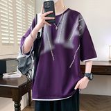 25156-特P40夏季休闲时尚T恤男短袖打底衫青少年潮牌印花T恤，男装T恤，电商D310（原电商305）