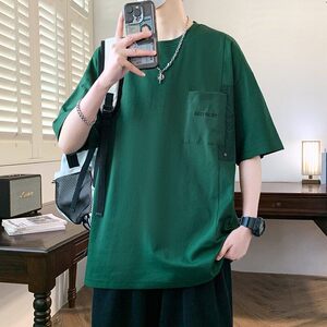 25172-特P40夏季休闲时尚T恤男短袖打底衫青少年潮牌印花T恤图片