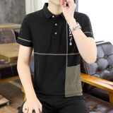 25026-P35春季休闲时尚T恤男短袖打底衫商务休闲修身短袖POLO衫，男装T恤，电商D310（原电商305）