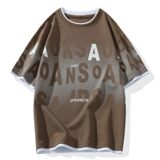 25158-特P40夏季休闲时尚T恤男短袖打底衫学生宽松圆领假两件短袖，男装T恤，电商D310（原电商305）