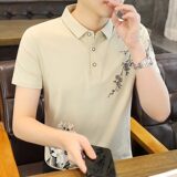 25029-P35春季休闲时尚T恤男短袖打底衫商务休闲修身短袖POLO衫，男装T恤，电商D310（原电商305）