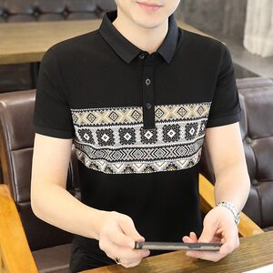25032-特P35夏季休闲时尚T恤男短袖打底衫商务休闲修身短袖POLO衫图片