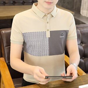 25050-特P35夏季休闲时尚T恤男短袖打底衫商务休闲修身翻领POLO衫图片