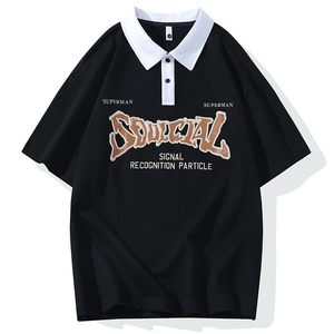 25066-特P40夏季休闲时尚T恤男短袖打底衫学生宽松翻领短袖POLO衫图片