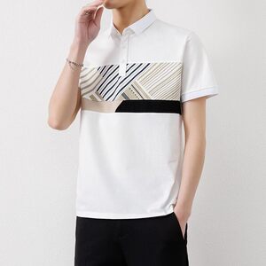 25039-特P35 夏季休闲时尚T恤男短袖打底衫休闲翻领短袖polo衫男图片