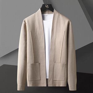 78813-P80春季休闲时尚毛衣外套男长袖开衫轻熟风商务休闲外套图片