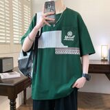 25166-特P40夏季休闲时尚T恤男短袖打底衫青少年潮牌印花T恤，男装T恤，电商D310（原电商305）