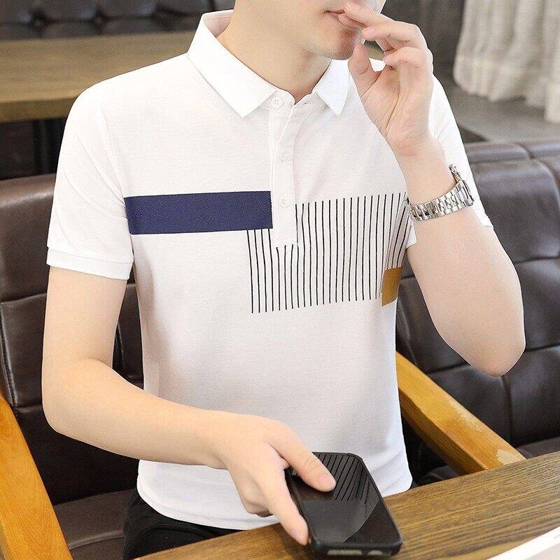 25031-特P35夏季休闲时尚T恤男短袖打底衫商务休闲修身短袖POLO衫图片