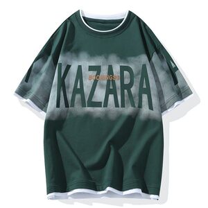 25159-特P40夏季休闲时尚T恤男短袖打底衫学生宽松圆领假两件短袖图片