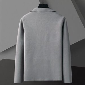 79368-P75 春季休闲时尚毛衣外套男长袖开衫轻熟风商务西装外套图片