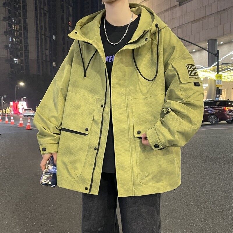 79020-P100春季休闲时尚连帽夹克男长袖工装外套,男装夹克,电商D310（原电商305）