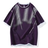 25156-特P40夏季休闲时尚T恤男短袖打底衫学生宽松圆领假两件短袖，男装T恤，电商D310（原电商305）