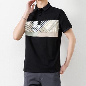 25039-特P35 夏季休闲时尚T恤男短袖打底衫休闲翻领短袖polo衫男图片