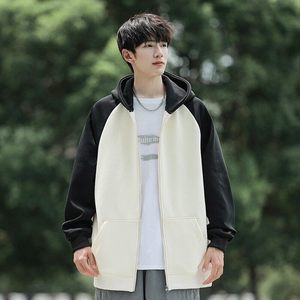 光板二开GSY967-特P36开衫卫衣男春秋款潮牌宽松连帽外套撞色图片