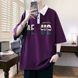 25065-特P40夏季休闲时尚T恤男短袖打底衫青少年翻领短袖polo衫图片