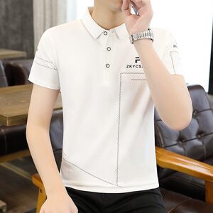 25017-P35 春季休闲时尚T恤男短袖打底衫商务休闲修身短袖POLO衫图片
