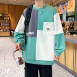 W24210-特P40秋季休闲卫衣男长袖T恤打底衫港风宽松打底衫，男装卫衣，电商D310（原电商305）