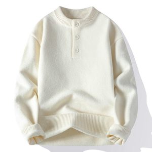 76313-特P70秋冬新款休闲亨利领毛衣外套男加厚针织打底衫图片
