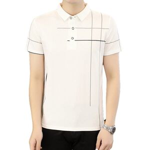25027-P35春季休闲时尚T恤男短袖打底衫商务休闲修身短袖POLO衫图片