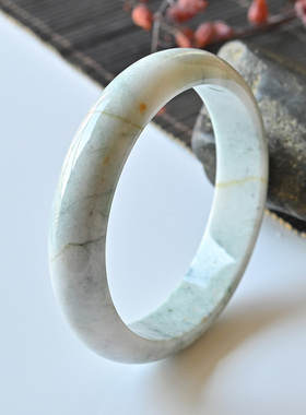 清仓天然A货翡翠手镯糯种玉镯子女款59.4缅甸玉石手镯