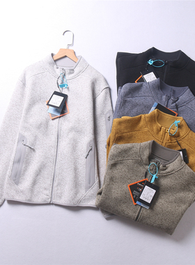 男装秋冬 立领抓绒夹克保暖拉链加绒外套户外休闲百搭 虞服25062