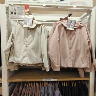 女装秋冬双面穿防风摇粒绒拉链连帽短款加绒外套夹克虞服WY479697