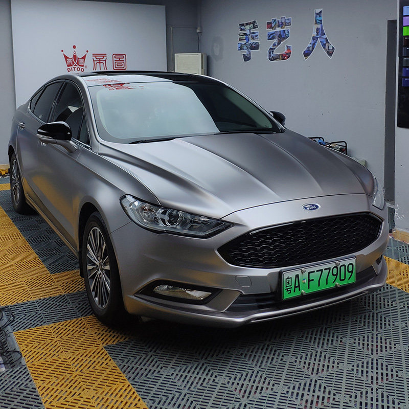 电光战斗灰改色膜质保五年广州直营店全车包贴蒙迪欧5月8日施工图