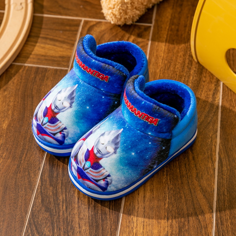 奥特曼包跟儿童棉拖鞋